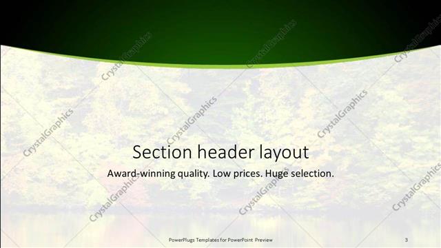 Section Header presentation slide layout