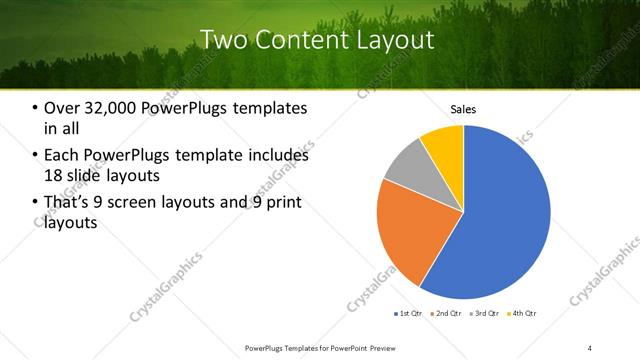 Two Content presentation slide layout