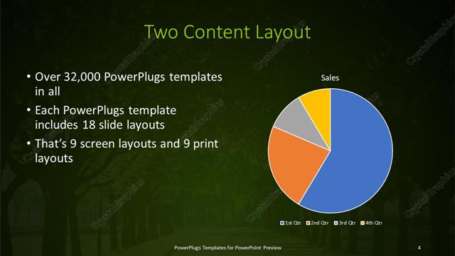 Two Content presentation slide layout