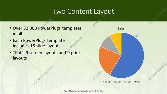 Two Content presentation slide layout