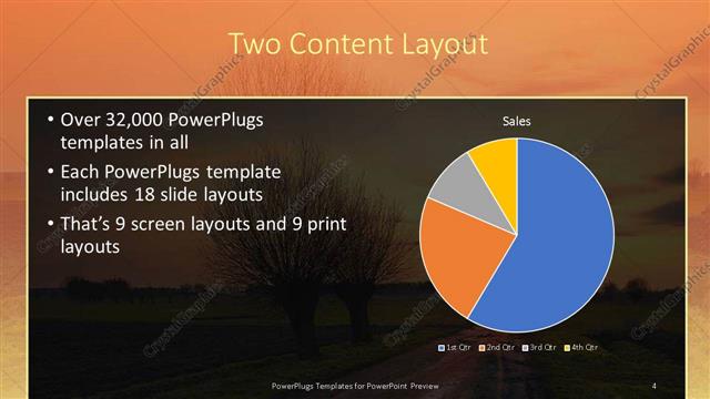 Two Content presentation slide layout