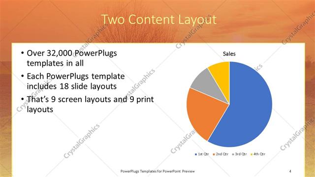 Two Content presentation slide layout