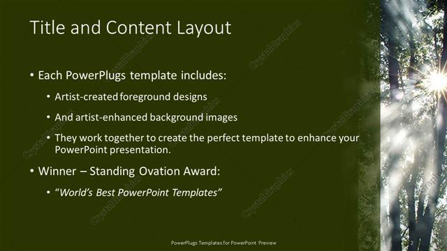 Title and Content presentation slide layout