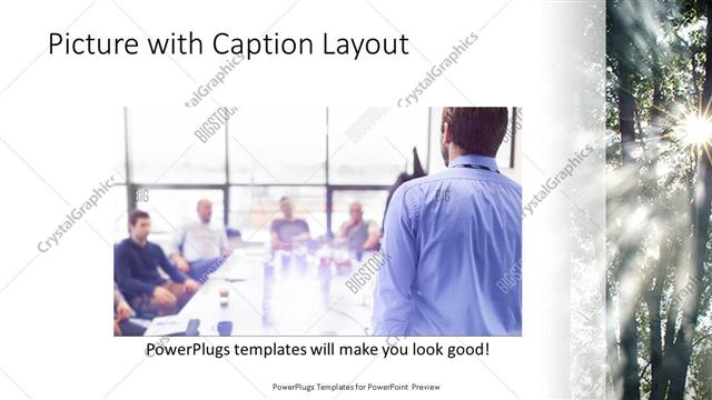 Picture with Caption presentation slide layout