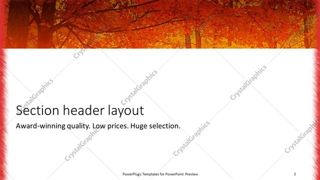 Section Header presentation slide layout