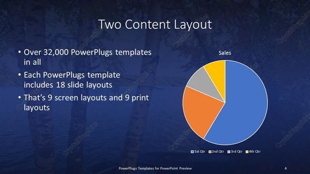 Two Content presentation slide layout