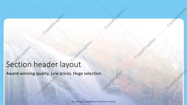 Section Header presentation slide layout