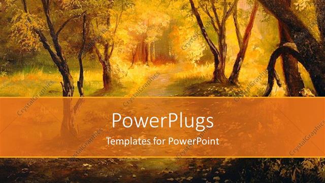  Presentation with forest - A number of trees and way in the forest