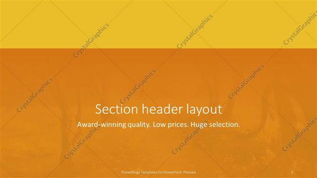 Section Header presentation slide layout