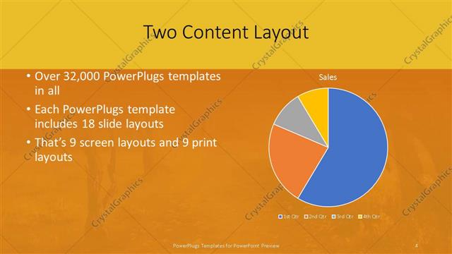 Two Content presentation slide layout