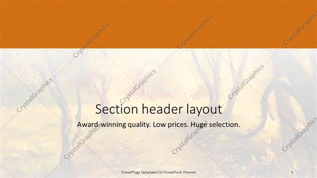 Section Header presentation slide layout