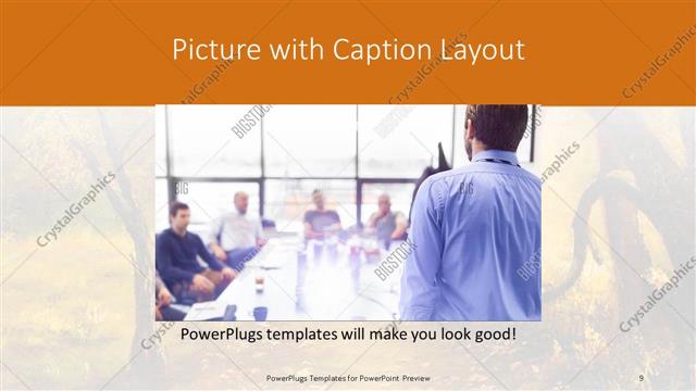 Picture with Caption presentation slide layout