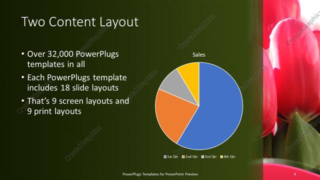 Two Content presentation slide layout