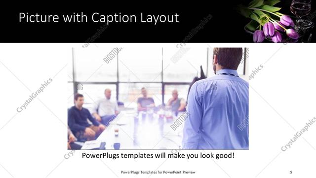 Picture with Caption presentation slide layout