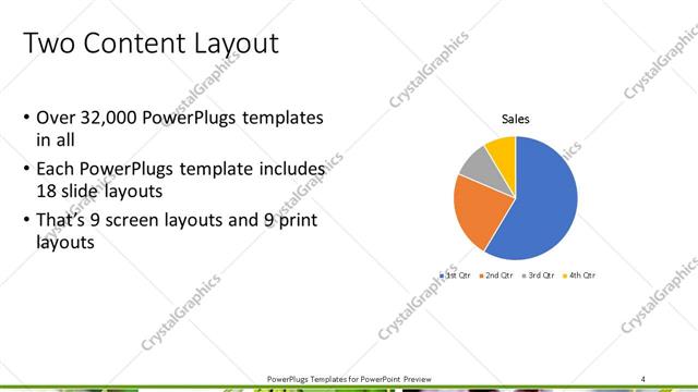 Two Content presentation slide layout
