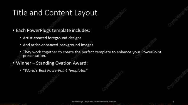 Title and Content presentation slide layout