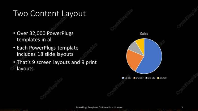 Two Content presentation slide layout