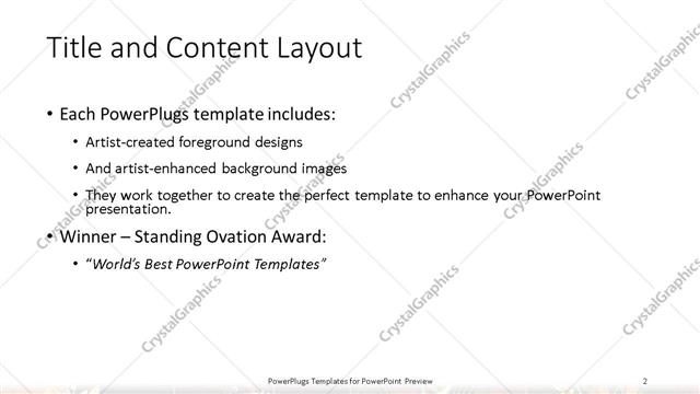 Title and Content presentation slide layout