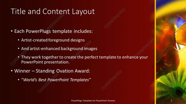 Title and Content presentation slide layout