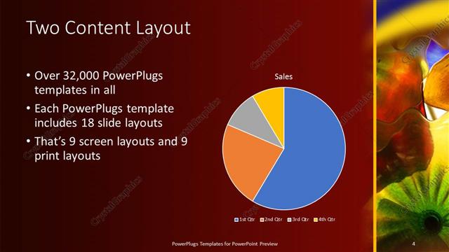 Two Content presentation slide layout