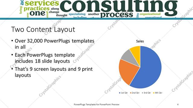 Two Content presentation slide layout