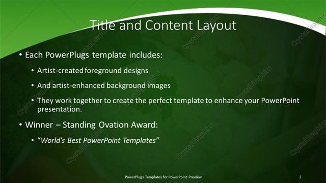 Title and Content presentation slide layout