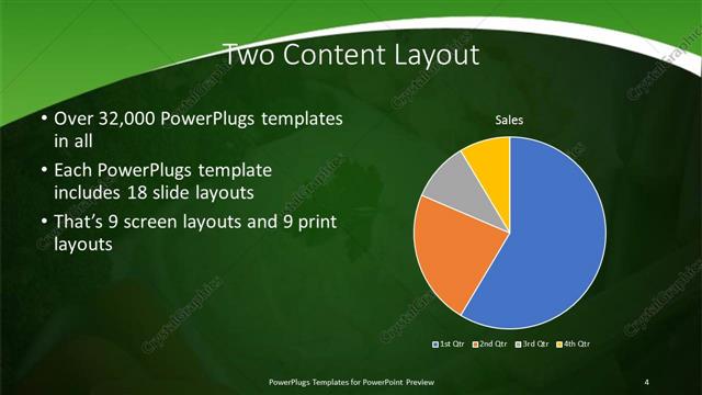 Two Content presentation slide layout