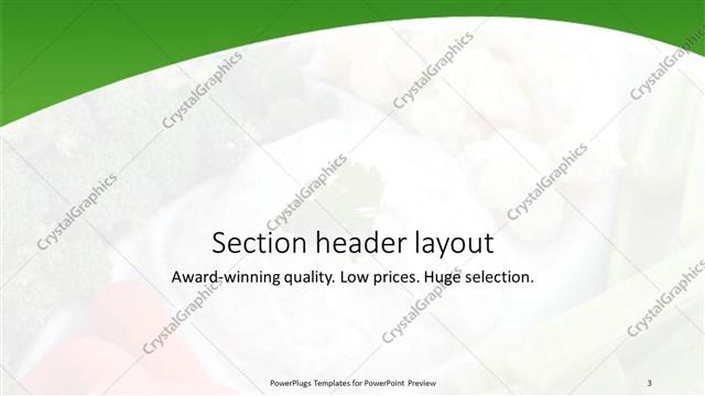 Section Header presentation slide layout