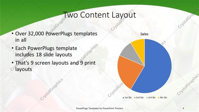 Two Content presentation slide layout