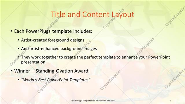 Title and Content presentation slide layout