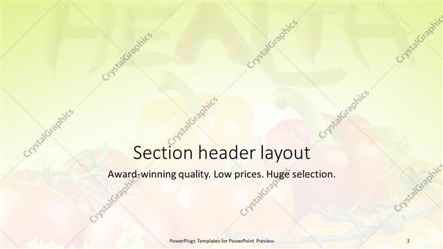 Section Header presentation slide layout