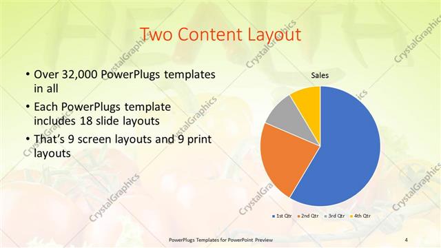 Two Content presentation slide layout
