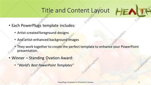 Title and Content presentation slide layout