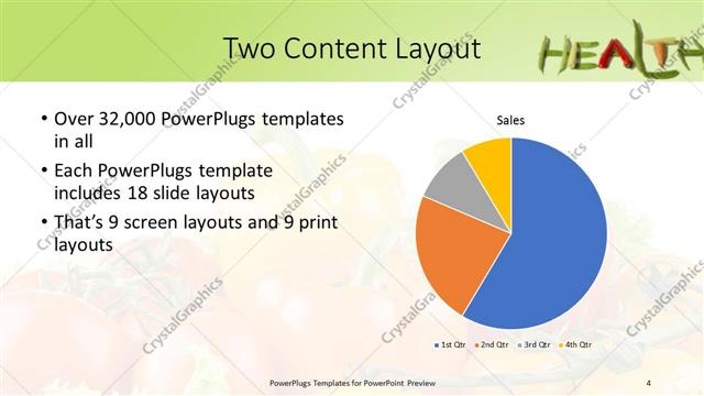 Two Content presentation slide layout