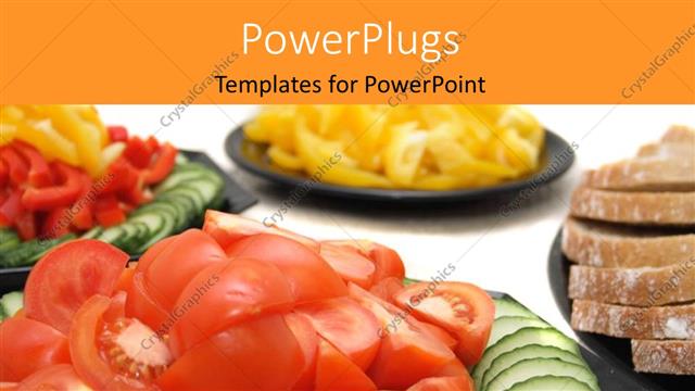  Presentation with fruits - A number of vegetales and fruits with white background