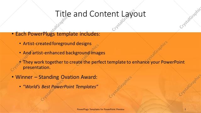 Title and Content presentation slide layout