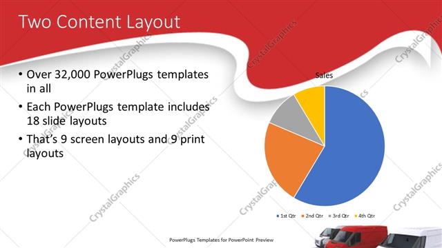 Two Content presentation slide layout