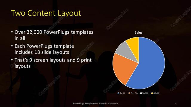 Two Content presentation slide layout