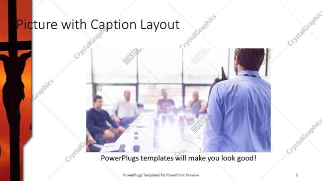 Picture with Caption presentation slide layout