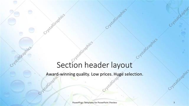 Section Header presentation slide layout