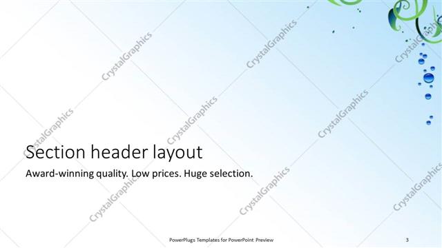 Section Header presentation slide layout
