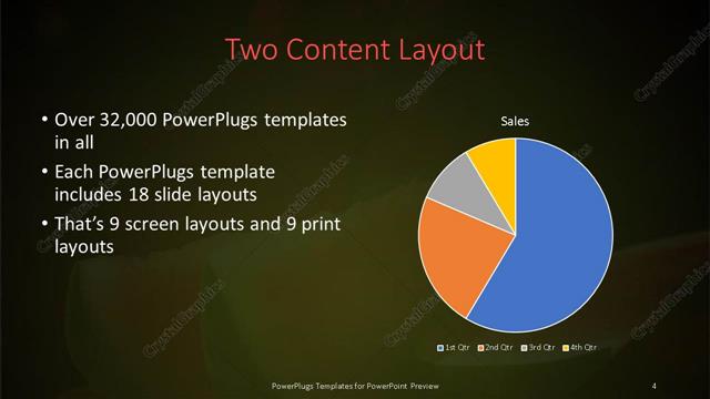 Two Content presentation slide layout