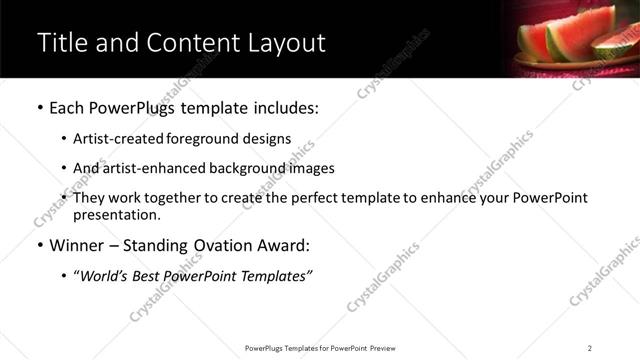 Title and Content presentation slide layout