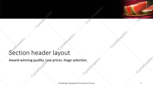 Section Header presentation slide layout