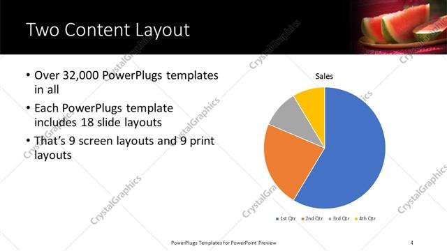 Two Content presentation slide layout