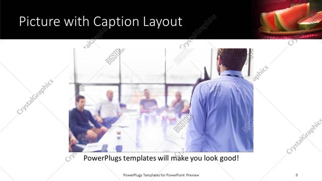 Picture with Caption presentation slide layout