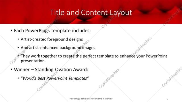Title and Content presentation slide layout