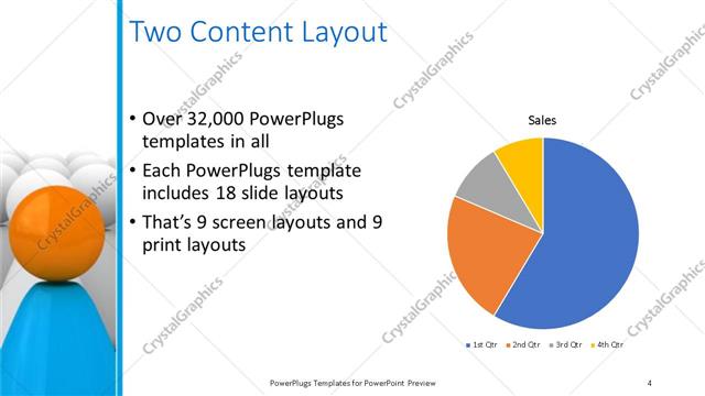 Two Content presentation slide layout