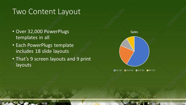 Two Content presentation slide layout