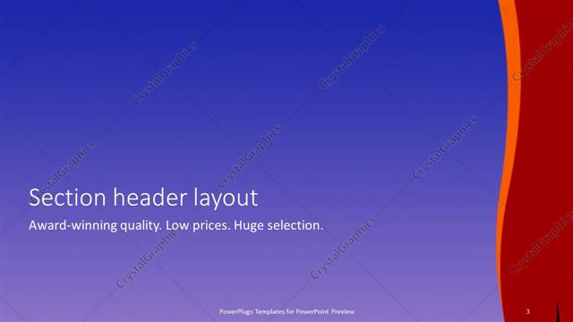 Section Header presentation slide layout